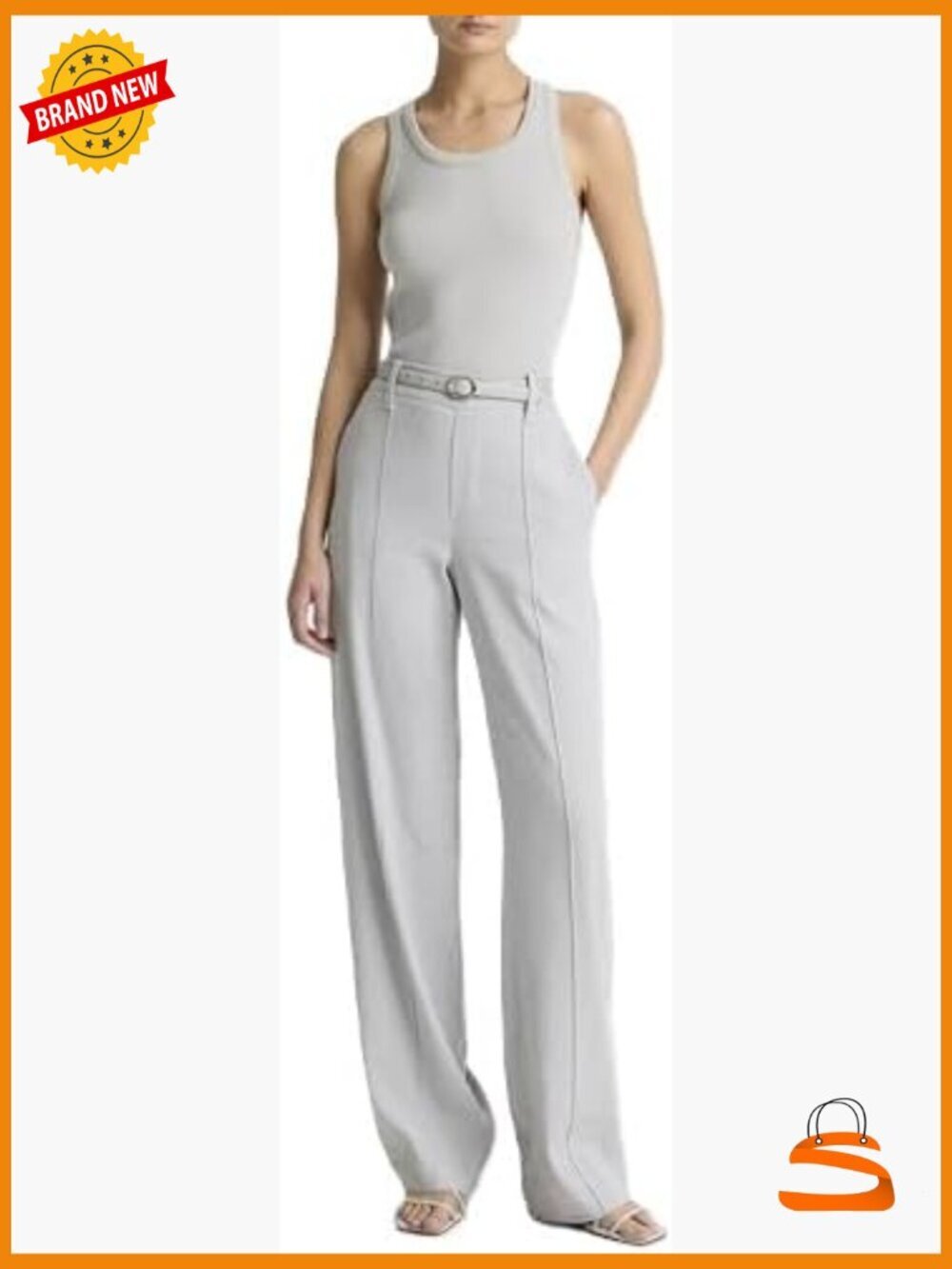 High Rise Pull On Linen Pants Wide Leg Relaxed Fit Spring